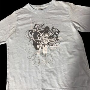 Boys Urban Pipeline Pale Blue Cotton Tee- Size Large 14/16